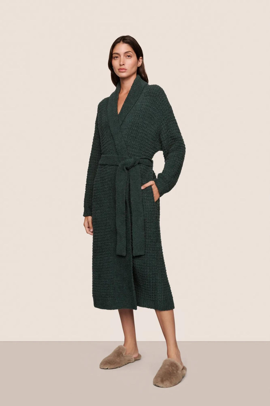 Recycled Boucle Waffle Robe